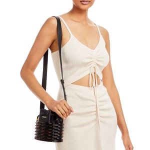 Cult Gaia Chaya Crossbody Bag - Black Tortoise